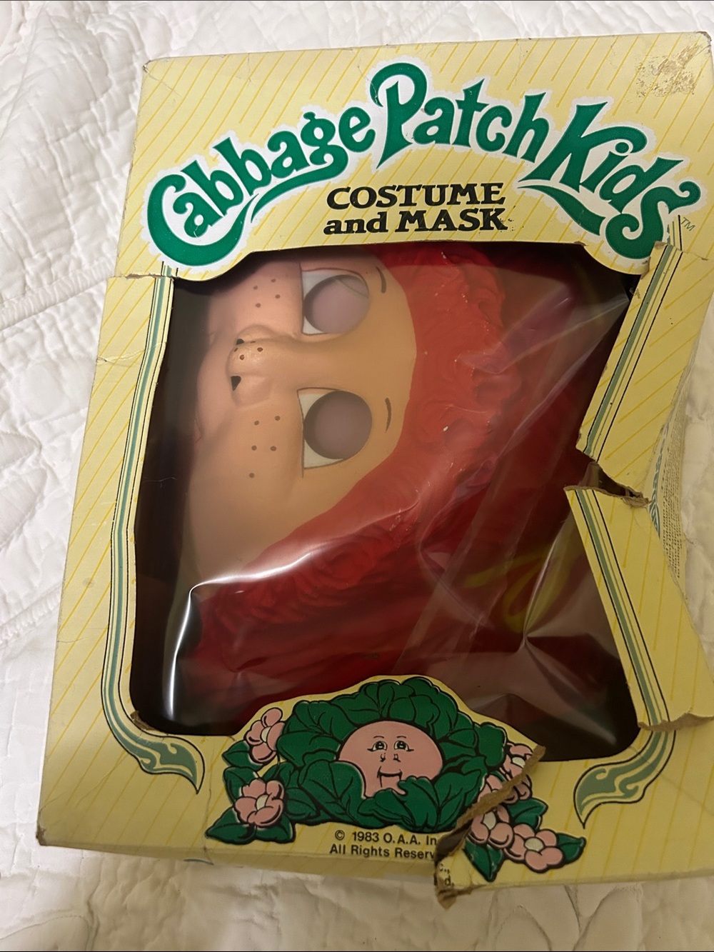 Vintage Cabbage Patch Kid Costume and Mask size 3